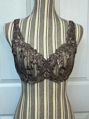 Soma Sensuous Lace Bra Women’s 38 C Cappuccino Color Adjustable Straps Unlined